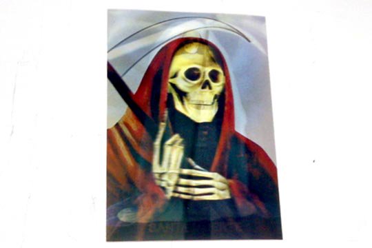 メキシコ サンタムエルテ 死神 聖人 レンチキュラー印刷 イラスト