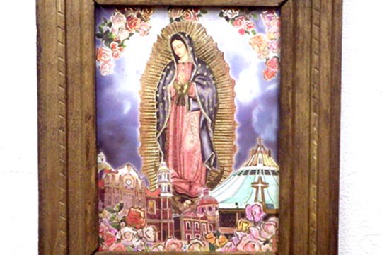 Vintage グアダルーペの聖母 ウッドフレーム 壁掛け メキシコ | www 