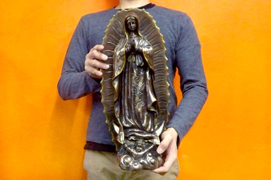 メキシコ マリア グアダルーペ メキシカン インテリア 置物 アンティーク調 ブロンズカラー 大きいサイズ 38cm 通販ページ