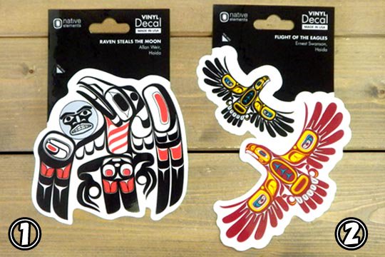 カナダ ネイティブ インディアン デザイン デカール ステッカー シール RAVEN STEALS THE MOON FLIGHT OF THE  EAGLES　通販ページ