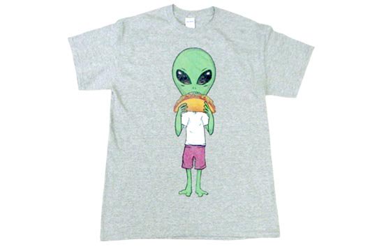 alien エイリアン　宇宙人　tシャツ Lサイズ　メキシコ製　チャコールグレー