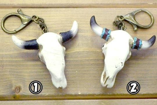 サウスウエスタン カウ スカル 骸骨 牛 頭蓋骨 キーチェーン