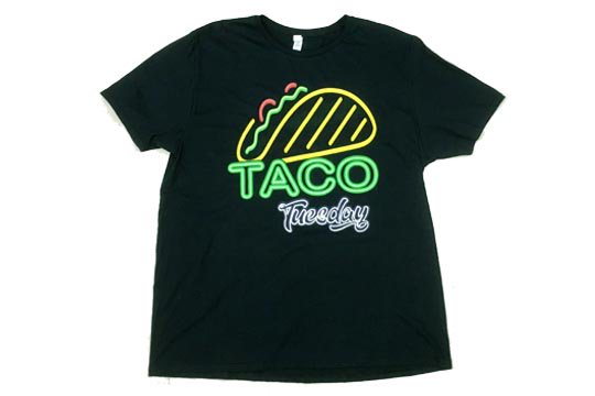 メキシカン フード タコス ネオン サイン デザイン Tシャツ 通販ページ