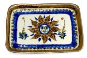 メキシコ トナラ焼き 絵付け 角皿 太陽 