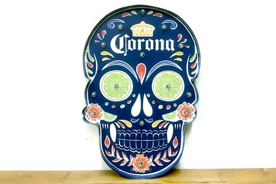 メキシカン ビール コロナ メタル ライトアップ サイン スカル 骸骨 corona インテリア 壁掛け 飾り 通販ページ