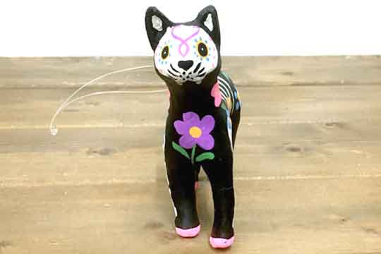メキシコ スカル カラベラ フラワー キャット 猫 骸骨 インテリア オーナメント 通販ページ