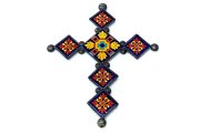 メキシカン タイル デザイン インテリア クロス 十字架 壁掛け 飾り 30�