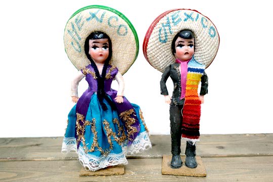 メキシコ インテリア 伝統衣装 人形 メキシカン コスチューム カップル ...