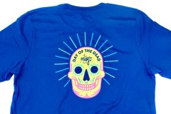 メキシコ テキーラ ミラグロ 死者の日 デイ・オブ・ザ・デッド シュガースカル 骸骨 デザイン Tシャツ 