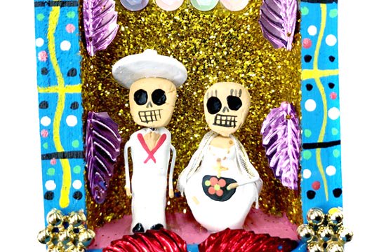 メキシコ カラベラ 骸骨 人形 ウエディング スカル 結婚式 壁掛け 飾り　通販ページ