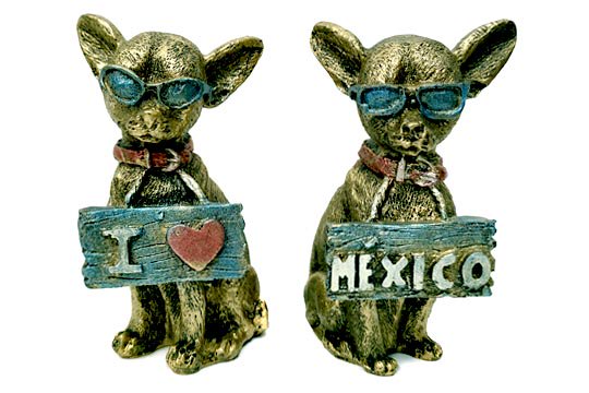 チワワ メキシカン ドッグ メキシコ 犬 インテリア 置物 2匹セット　通販ページ