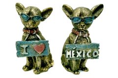 チワワ メキシカン ドッグ メキシコ 犬 インテリア 置物 2匹セット