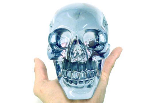 クリスタル スカル ヘッド インテリア オブジェ 骸骨 しゃれこうべ 頭蓋骨 置物 クリア ブルー　通販ページ