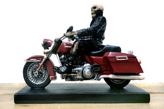 スカル オートバイ モーターサイクル バイカー フィギュア 骸骨 人形　通販ページ