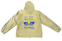 メキシカン ビール ロゴ デザイン メキシコ パーカー ジャケット ベージュ
