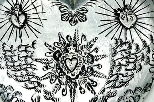 メキシコ　Mexico ミラグロ　壁掛けインテリア　ハートモチーフ メキシコ Mexico ミラグロ 壁掛けインテリア ハートモチーフ