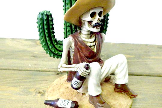 メキシコ スカル カラベラ 酔っ払い サボテン 骸骨 インテリア オブジェ 通販ページ