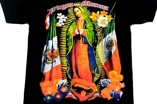 メキシコ マリア グアダルーペ メキシカン フラッグ Tシャツ 通販ページ　メキシコ雑貨販売オンラインストアー