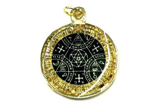 木製五芒星彫刻　魔導書 木製五芒星彫刻魔導書