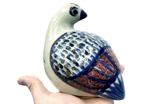 ヴィンテージ メキシコ トナラ焼き インテリア 置物 メキシコ トナラ焼 動物置物【ERANDI 鳥PK】 - メキシコ