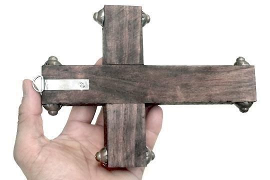 メキシコ ウッド スパイラル クロス コッパーカラー コラソン
