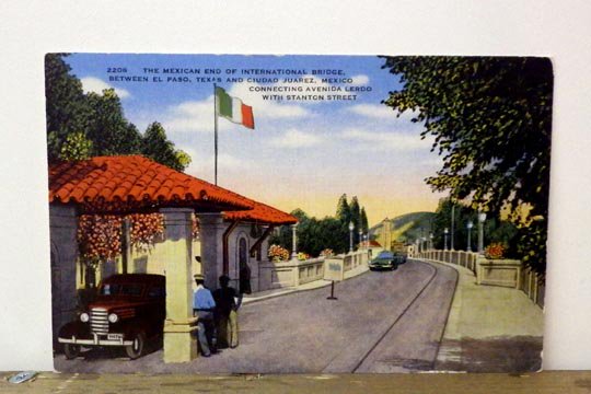 ビンテージ オールド ポストカード メキシコ シウダー フアレス ボーダー ブリッジ ストリート 通販ページ