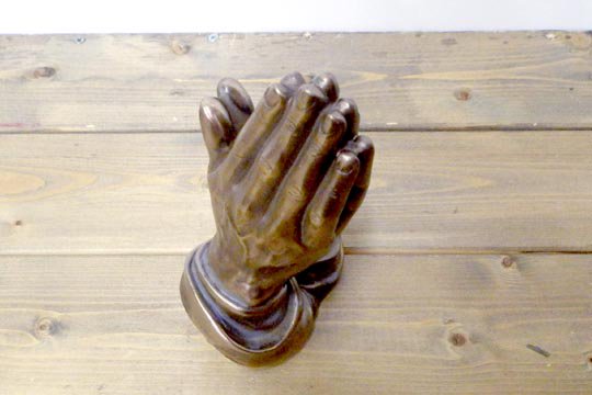 プレイハンド 祈りの手 インテリア 置物 アンティーク調 ブロンズ
