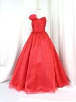 プリンセスロング丈 - ピアノバイオリン演奏会子供ドレス