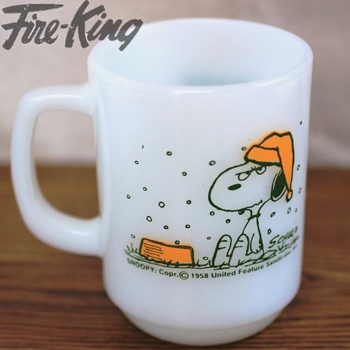 スヌーピーフレンチトーストexcellent ビバ レトロ Fire King Pyrex Milk Glasses And More