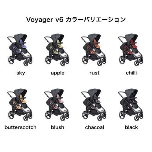 Voyager V6 ボイジャーV６（2人乗りモデル） フィル＆テッズ(二人乗り/双子 用ベビーカー)のレンタル-点検清掃済・安心保証あり｜ベビー用品レンタルのベビレンタ