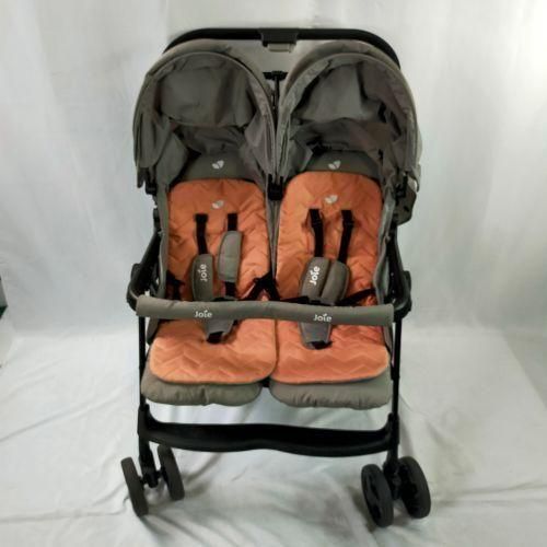 【美品】Joie エアツイン 双子用ベビーカー ネクター&ミネラル 匿名配送 エアツイン（ネクター＆ミネラル）（二人乗り/双子用ベビーカー