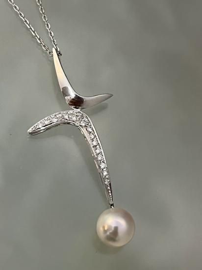 MIKIMOTO アコヤ真珠ネックレス K14WG-