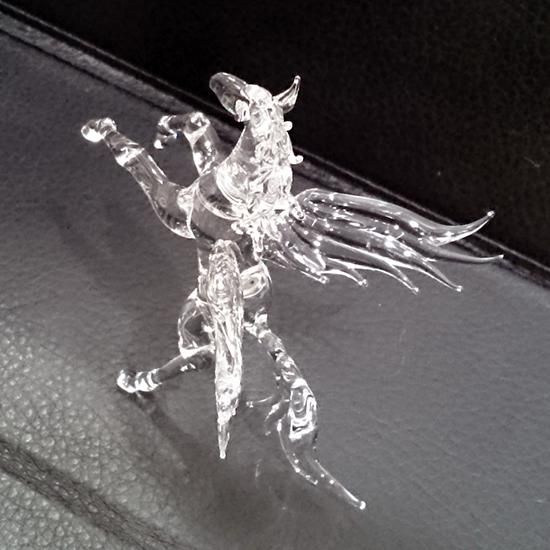 ユニコーン　ペガサス　ガラス細工 動物 ユニコーン ミニチュア ガラス細工 馬 置物 飾り グラス