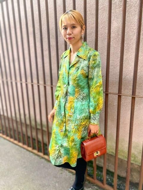 レトロ 古着ワンピース 花柄 グリーン 旅空tabisora Foolsgold Web Shop レトロ 古着ワンピース 花柄 グリーン 旅空tabisora Foolsgold Web Shop