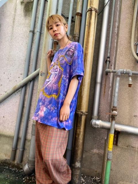 タイダイ染め ハンドペイント Tシャツ XXLサイズ HippiesDye×Miharu-chan