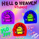 <img class='new_mark_img1' src='https://img.shop-pro.jp/img/new/icons15.gif' style='border:none;display:inline;margin:0px;padding:0px;width:auto;' />ステッカー　HELL O HEAVEN 