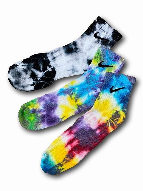 タイダイ染め ソックス くるぶし丈 25-27cm HIPPIES DYE新作