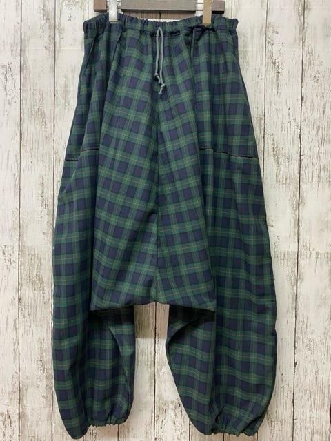 タオ tao 黒✖️グレー✖️茶のチェック柄 サルエルパンツ