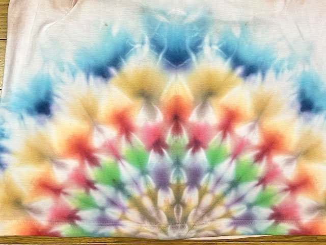 タイダイ染め Tシャツ Lサイズ 曼荼羅 薄桜色 Hippies Dye