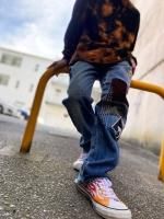 オリジナルリメイクデニムシャツ パッチワーク ヒッピー