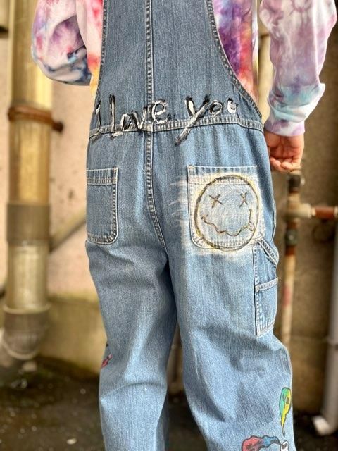 ハンドペイント サロペット オーバーオール 旅空tabisora foolsgold