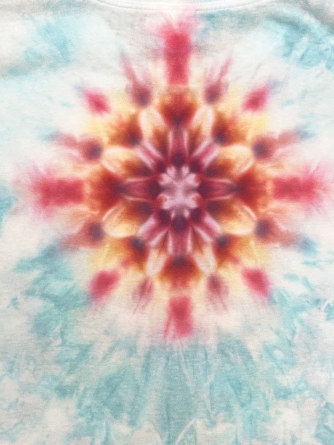 タイダイ染め Tシャツ Lサイズ 曼荼羅 ブルームラ染め Hippies Dye