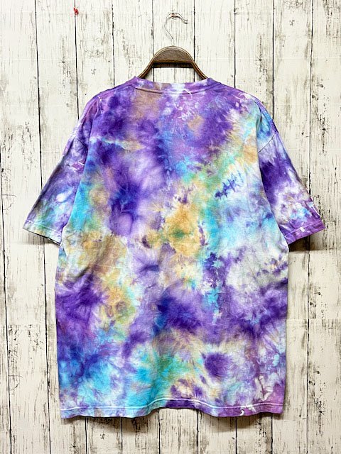 タイダイ染め Tシャツ XLサイズ パープル ムラ染め Hippies Dye