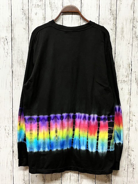 タイダイ染め 長袖Ｔシャツ Lサイズ HIPPIES DYE ブラック