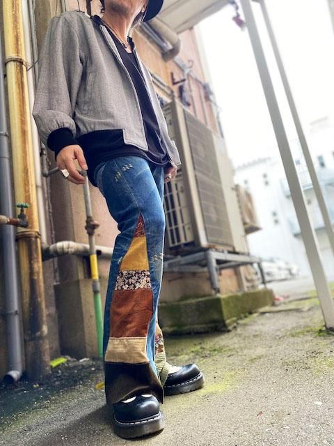 リメイク ヒッピーデニム パッチワーク