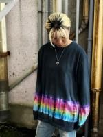 タイダイ染め 長袖Tシャツ - 旅と自由と音楽と レディース