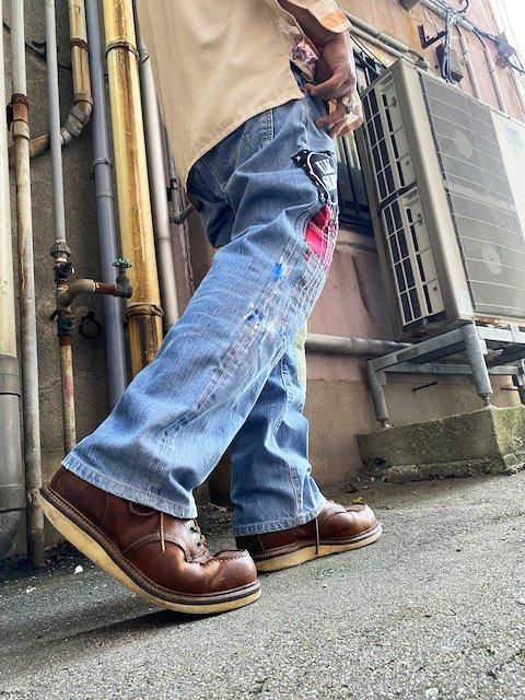 オレンジ画面　2点　リメイクデニム MADE by sunny side up - リメイク 06DENIM（2TONE DENIM
