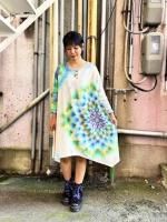 kmrii ケムリ　タンクトップ　ワンピース　ムラ染め　タイダイ kmrii ケムリ タンクトップ ワンピース ムラ染め タイダイ