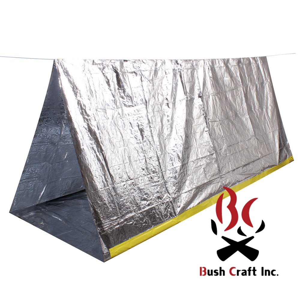 ブッシュクラフト 非常用テント 10セット 簡易テント 筒状 エマージェンシー ビバーク アルミテント 災害用 アウトドア キャンプ Bush Craft