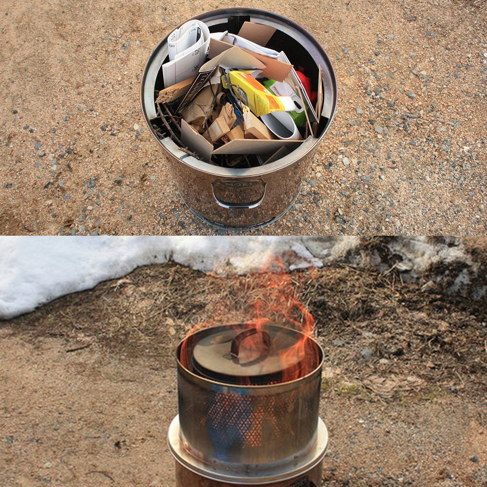MOKI モキ製作所 家庭用焼却器 焼却炉 燃焼器 焚き火どんどん 中古品 